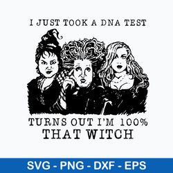 I Just Took A DNA Test Turns Out I_m 100_ That Witch Svg, Png Dxf Eps File