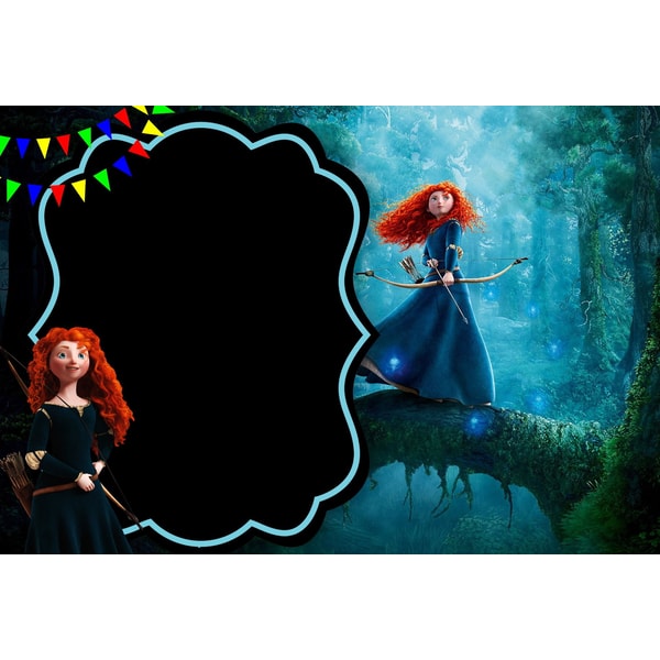 Merida Brave Invitation Brave Clipart, Merida PNG, Merida Instant Download, PNG prin - Inspire ...