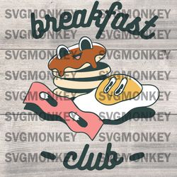 funny pancake breakfast club mascot svg graphic design file