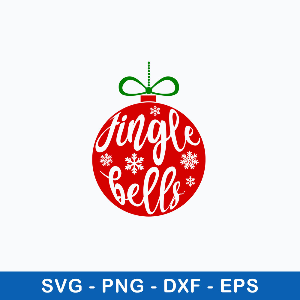 Jingle Bells Bauble Svg, Christmas Svg, Png Dxf Eps File.jpeg