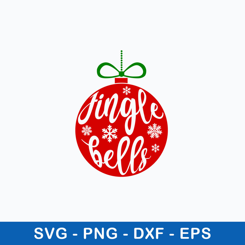 Jingle Bells Bauble Svg, Christmas Svg, Png Dxf Eps File.jpeg