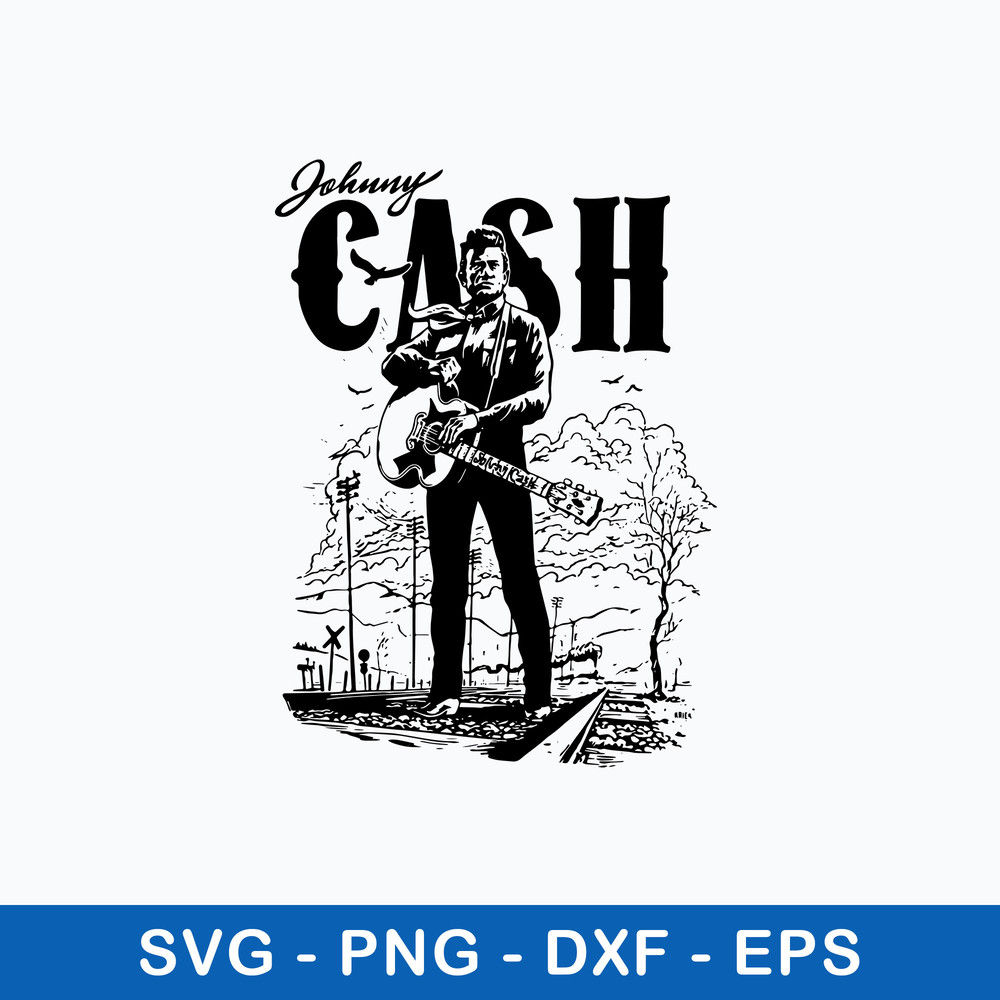 Johnny Cash Svg, Singer Svg, Png Dxf Eps File.jpeg