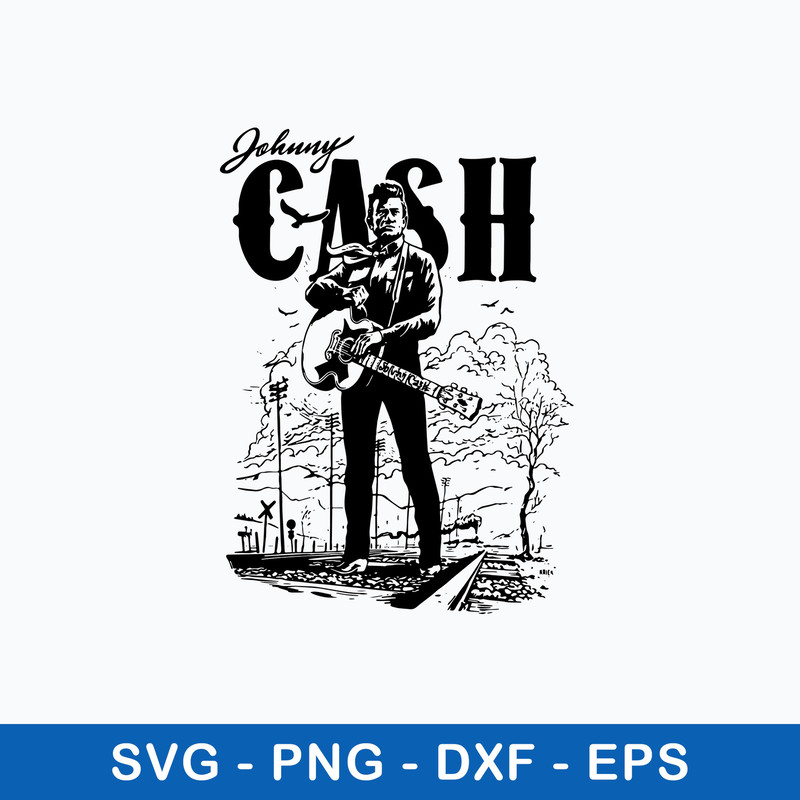 Johnny Cash Svg, Singer Svg, Png Dxf Eps File.jpeg