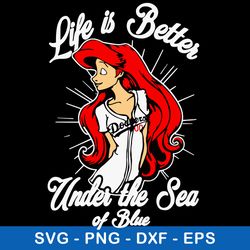 kife is better under the sea of blue svg, mermaid svg, png dxf eps file