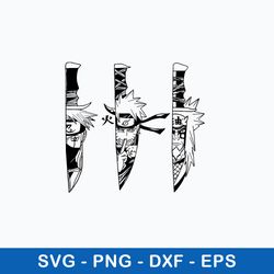 knives anime naruto characters svg, naruto svg, anime svg, png dxf eps file