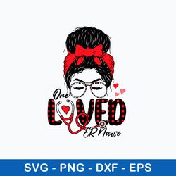 leopard messy bun one loved nursing svg, one love or nurse svg, png dxf eps file