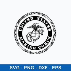 marine corp globe and anchor seal svg, png dxf eps file