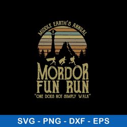 middle earth_s annual mordor fun run one does not simply walk svg, png dxf eps file