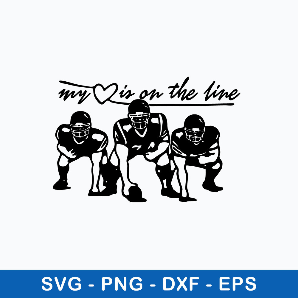 My Heart Is On The Line Svg, Baseball Svg, Png Dxf Eps file.jpeg