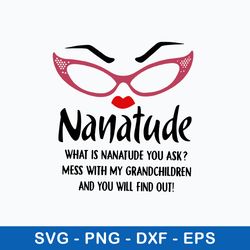 nanatude what is nanatude you ask mess with my grandchidren and you will find out svg, png dxf eps file