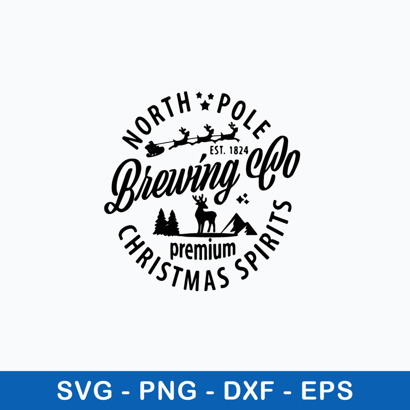 North Pole Brewing Co Christmas Spirits Svg, Png Dxf Eps File.jpeg