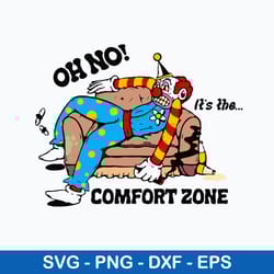 oh no it_s the comfort zone svg, clown svg, png dxf eps file