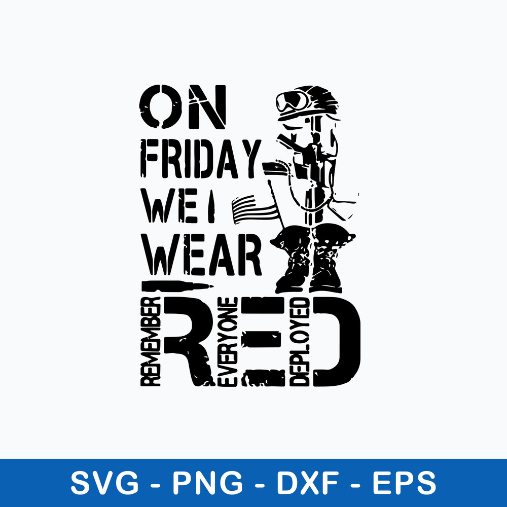 On Friday We Wear Red Svg, Png Dxf Eps File.jpeg
