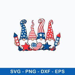 patriotic gnomes svg, gnomes flag usa svg, png dxf eps file