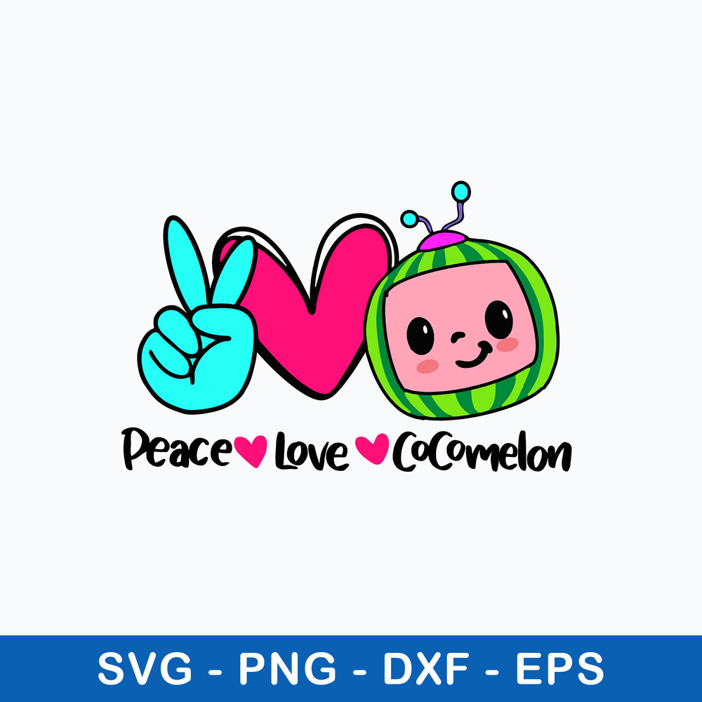 Peace Love Cocomelon Svg, Cocomelon Svg, Png Dxf Eps File.jpeg