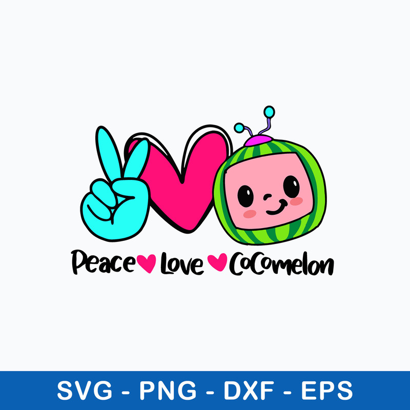 Peace Love Cocomelon Svg, Cocomelon Svg, Png Dxf Eps File.jpeg