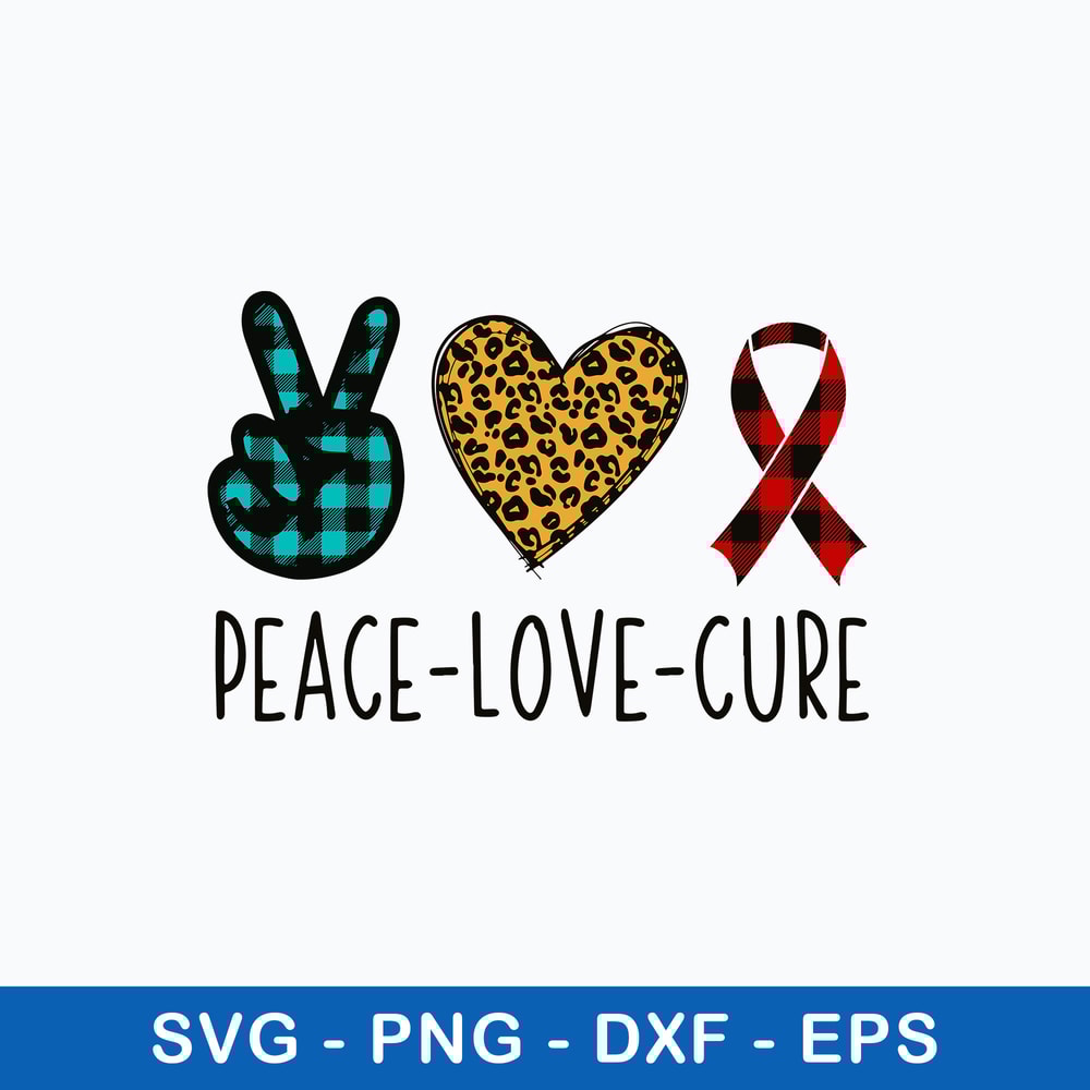 Peace love cure svg, Cure Svg, Png Dxf Eps File.jpeg