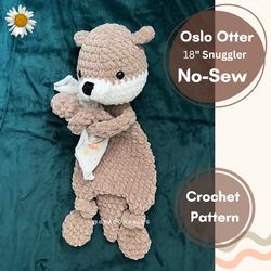 No-Sew Oslo Otter Snuggler Crochet PATTERN || Otter Amigurumi Snuggler Pattern || Lovey Otter Crochet Pattern