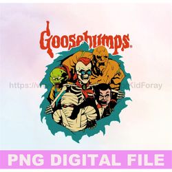 goosebump png, retro halloween ghost png, vintage halloween png
