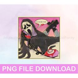 no you hang up png, retro halloween ghost png, scream ghostface png