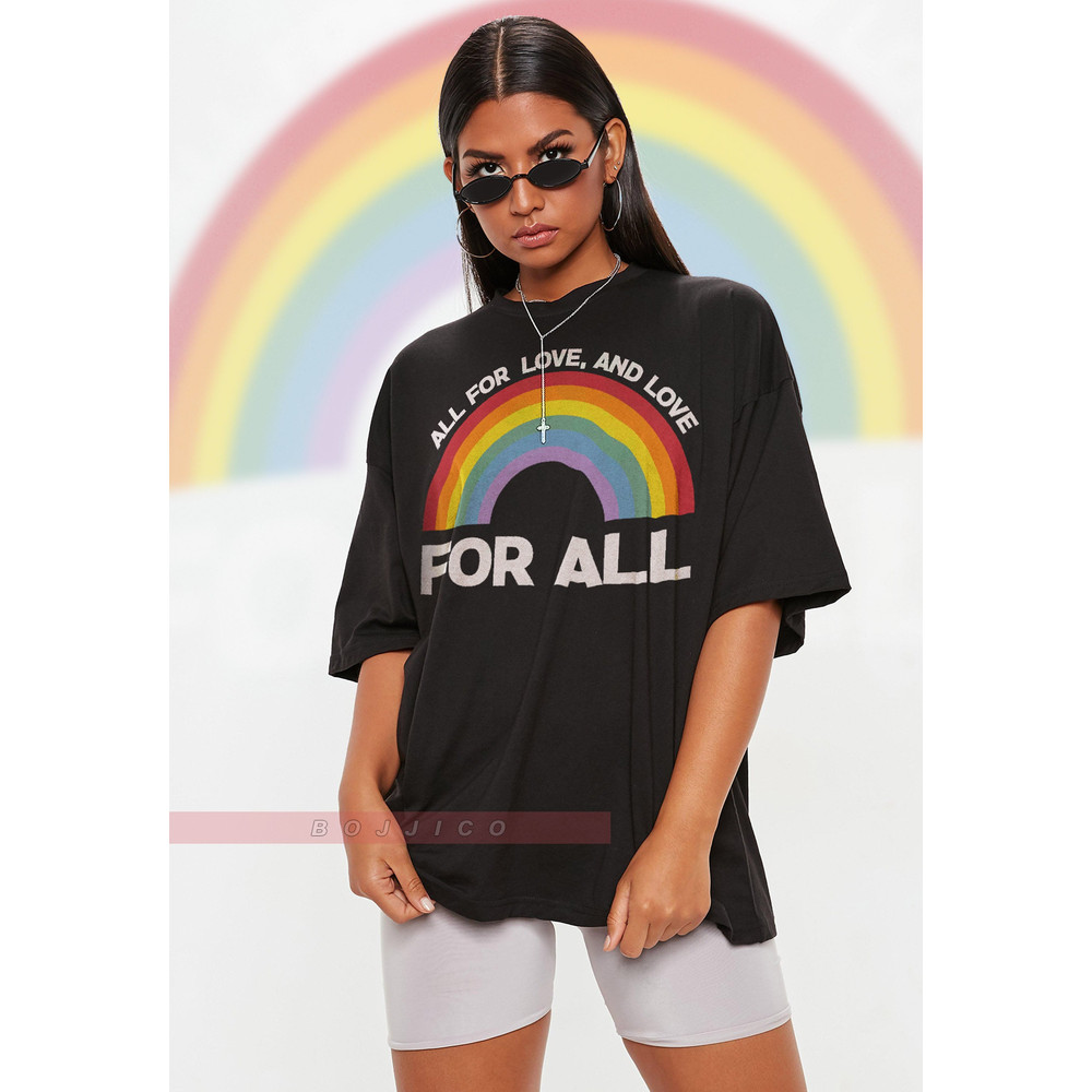 All For Love And LOve For All Unisex Shirts, PRIDE Months Shirts Human's Right, Funny LGBT T-Shirt, LGBT Gay Pride, Pride Love Symbol Shirt - 1.jpg