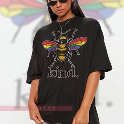 bee kind unisex shirts, pride month shirts, lgbtq queer unisex t-shirt  human's right, funny lgbt t-shirt, gay pride gif