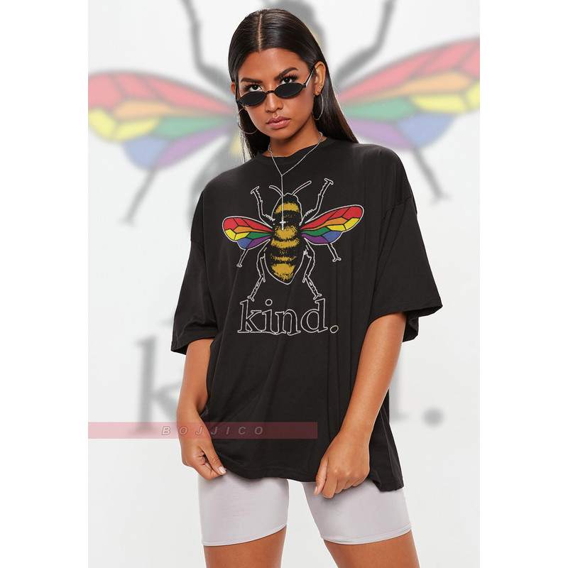 Bee Kind UNisex Shirts, PRIDE Month Shirts, LGBTQ+ Queer Unisex T-Shirt  Human's Right, Funny LGBT T-Shirt, Gay Pride Gift,Rainbow shirt - 1.jpg
