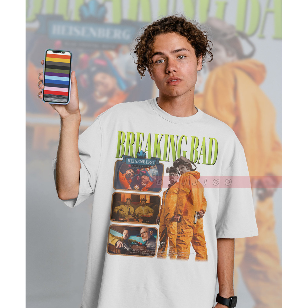 Breaking Bad Shirt, Drama TV Series Walter White Vintage 90s Retro Tshirt, Breaking Bad Jesse Pinkman Fan Tshirt, Saul, Mike, Gustavo Fring - 2.jpg