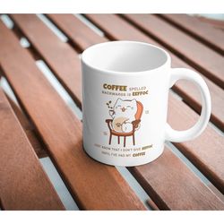 cat coffee mug - ceramic funny coffee mug - coffee mugs cat present