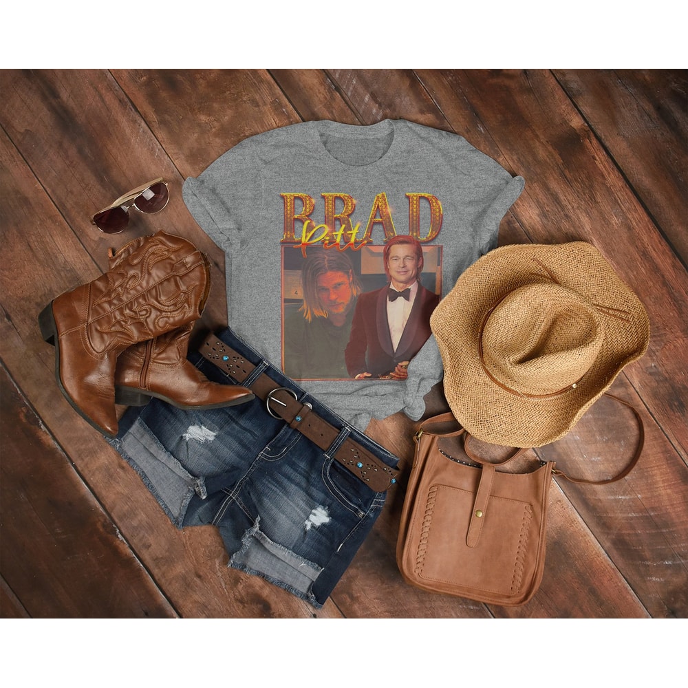CLASSICS Brad Pitt 90s Vintage Homage Unisex T-shirt, Retro 90s Aesthetic Tees Shirt, Once Upon A Time Unisex T-Shirt - 5.jpg