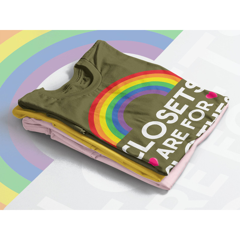 Closets Are FOr Cloths Unisex Shirts, LGBTQ+ Unisex T-Shirt Human's Right, Funny LGBT T-Shirt, Gay Pride Gift, Pride Rainbow Symbol Shirt - 4.jpg