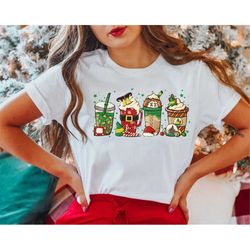 christmas coffee shirt, christmas sweatshirt, christmas shirt, coffee lover gift worker winter christmas snowman latte c