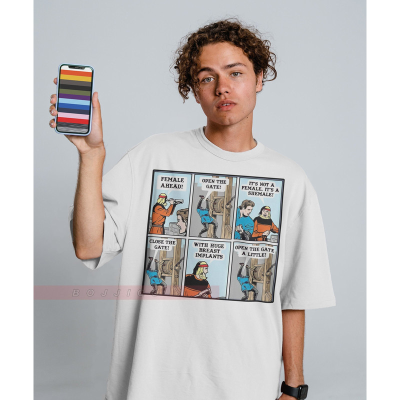 Female Ahead ! Open The Gate Funny Meme Unisex Shirt, FUnny Shemale,Possums Shirt, Opossums Meme, Eat Trash Possum Tee, Raccoon Tanuki Shirt - 1.jpg