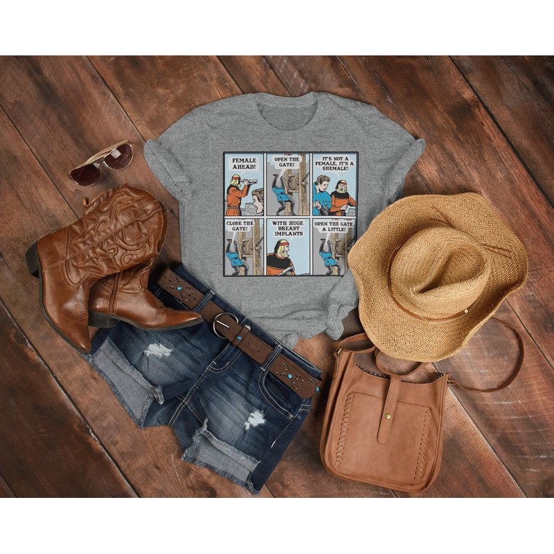 Female Ahead ! Open The Gate Funny Meme Unisex Shirt, FUnny Shemale,Possums Shirt, Opossums Meme, Eat Trash Possum Tee, Raccoon Tanuki Shirt - 5.jpg