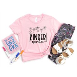 kindergarten shirt, kindergarten flower shirt, back to school shirt, flower lover kindergarten teacher shirt, kindergart