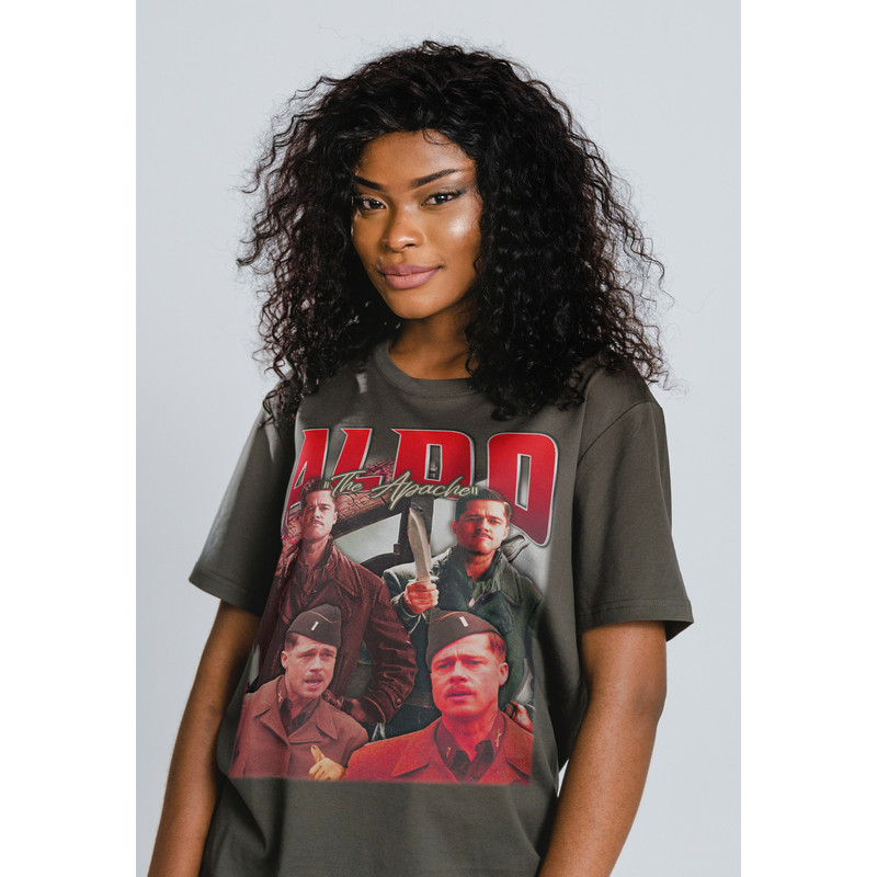ALDO THE APACHE Shirt Inglorious Basterds Shirt Aldo The Apache Vintage Shirt Aldo The Apache Retro 90s Shirt Lt Aldo Raine Shirt - 3.jpg