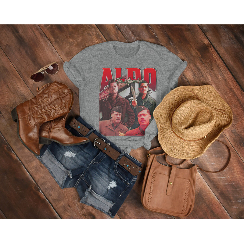ALDO THE APACHE Shirt Inglorious Basterds Shirt Aldo The Apache Vintage Shirt Aldo The Apache Retro 90s Shirt Lt Aldo Raine Shirt - 5.jpg