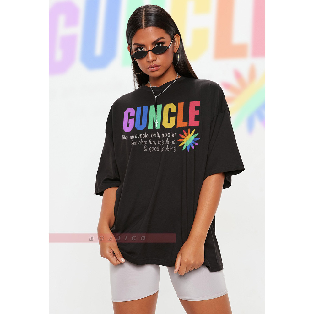 Guncle UNisex Shirts, PRIDE Months Shirts Human's Right, Funny LGBT T-Shirt, LGBT Gay Pride, Pride Rainbow Love Symbol Shirt - 2.jpg