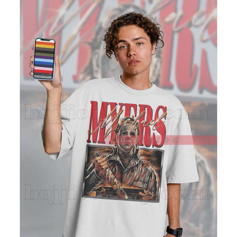 MICHAEL MYERS Vintage Shirt, Michael Myers Homage Tshirt, Jason Voorhees T-Shirt Friday the 13th Horror, Stranger Shirt, Halloween Shirt - 2.jpg