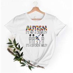 it's not a disability it's a different ability shirt, autism shirt, autism mom shirt, autism awareness shirt, autism puz