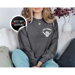 stay spooky sweatshirt, skeleton hands shirt, skull halloween sweatshirt, scream sweatshirt, horror shirt, halloween par