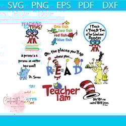 dr seuss bundle svg, dr seuss svg, seuss svg, dr seuss gifts, dr seuss shirt, cat in the hat svg, thing 1 thing 2 svg, d