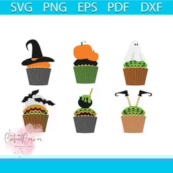 cupcake set halloween sweets cupcake bundle , cupcake svg, cupcake png
