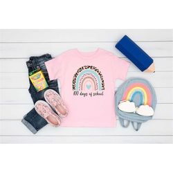 rainbow 100 days of school shirt, 100 days shirt, 100 days leopard shirt, 100 days of school shirt, back to school shirt