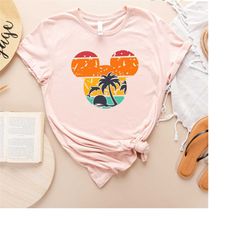 retro mickey sunset t-shirt, disneyland shirts, mickey shirts, shirt, disneyworld tee, disney shirt for family, unisex s