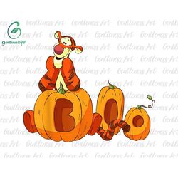 Cute Tiger Pumpkin Boo Halloween Png, Trick Or Treat Png, Spooky Vibes Png, Boo Png, Holiday Season Png