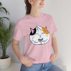 calico cat, cat lover, cute, cat mom, soft t-shirt - a261