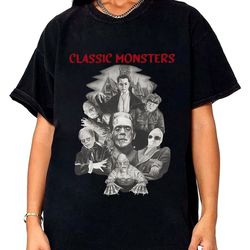 universal classic monsters shirt, horror movies characters shirt, dracula shirt, frankenstein shirt, the wolfman -a265