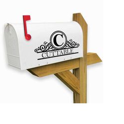 Mailbox Frame Monogram Cuttable Design SVG PNG DXF & eps Designs Cameo File Silhouette