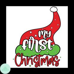 My First Christmas Png, Christmas Png, First Christmas Png, Elf Hat Png